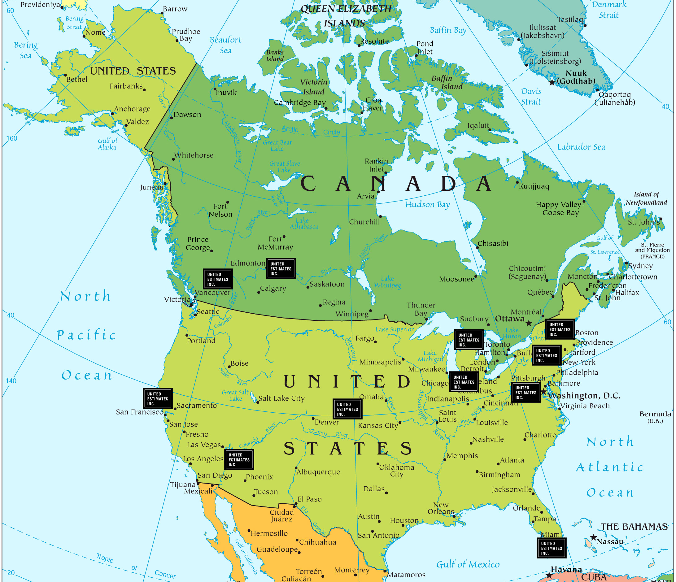 Satellite Map Of North America Cities And Towns Map | My XXX Hot Girl